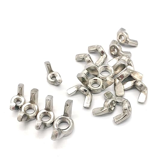 28 Pcs 4 Sizes 5/16",1/4",3/16"(10#), 5/32"(#8) Wingnuts, 304 Stainless Steel Wing Nuts Fasteners Parts Butterfly Nut, Hand Twist Tighten Hardware Nuts Butterfly Wing-Nut Assorted Kit