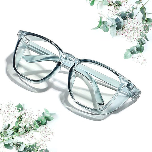 LASMEX Stylish Safety Glasses Goggles for Women Girls Anti-fog Glasses Protective Eyewear Clear Glasses