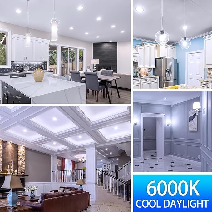 Energetic PAR38 LED Flood Outdoor Light Bulb, 6000K Cool Daylight, 90 Watt Equivalent (11W), Wet Rated, 900LM, E26 Base, Non-Dimmable, ETL, 6 Pack