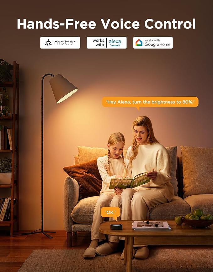 Govee BR30 Smart Light Bulbs, Works with Matter, Alexa and Google Assistant, LED Light Bulb, WiFi RGBWW Color Changing Flood Light Bulbs, Recessed Can Light Bulb, 2.4Ghz only, 850 Lumen, 6 Pack