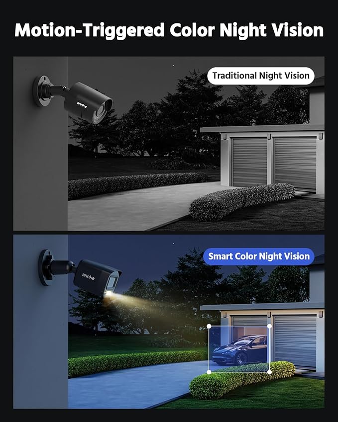 ANNKE 16 Channel Security Camera System HD-TVI 1080P Lite Video DVR and (12) 2.0MP Outdoor IP67 Cameras with Smart Dual Light, AI Human/Vehicle Detection, Color Night Vision, 2 TB Hard Drive