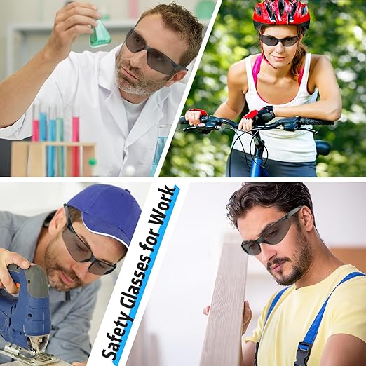 Safety Glasses Bulk of 100 ANSI Z87.1 Protective Eyewear Scratch-Resistant for Work, Lab, Construction