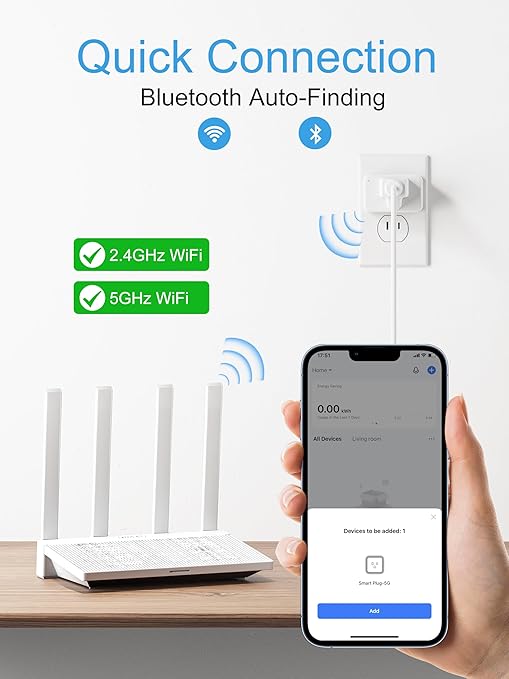 EIGHTREE Mini Smart Plug ๐๐๐๐ณ ๐๐ข-๐
๐ข ๐๐จ๐ฆ๐ฉ๐๐ญ๐ข๐๐ฅ๐ ๐๐๐, Smart Plugs That Work with Alexa & Google Home & SmartThings, Energy Monitor, Remote Control, Timer & Schedule, Wi-Fi Plugs