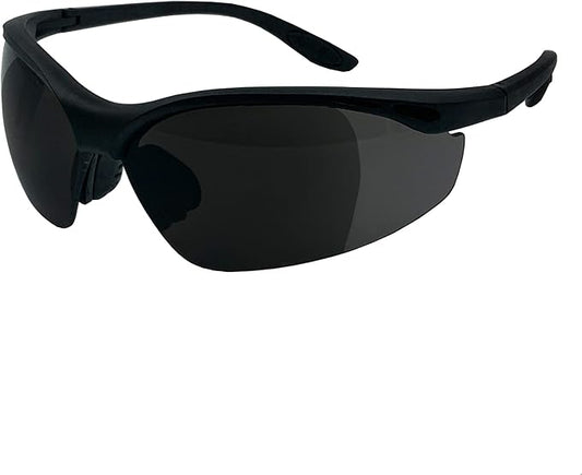 grinderPUNCH Full Lens Magnification Safety Glasses with Black Frame | Clear Lens | | Magnifying Reading Eyewear