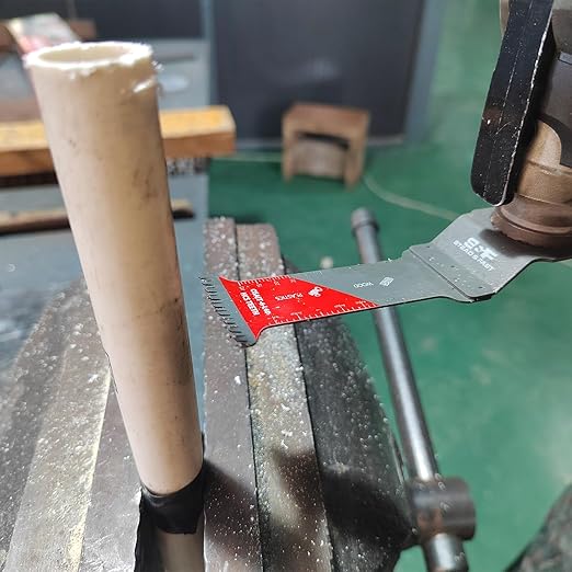 S&F STEAD & FAST 6 PCS Oscillating Tool Blades for Wood, Japanese Teeth Curved Edge, Long Oscillating Saw Blades for Wood, Plastic, Universal Fit for Quick Release