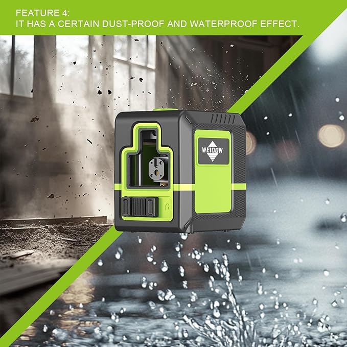 laser level Instrument - Green Cross Line, for interior decoration, for vertical and horizontal measurement, 1200 mAh lithium battery, 10-hour standby time + 1M tripod