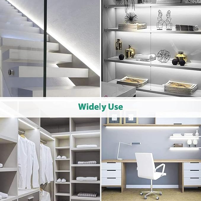 Lamomo Neon LED Rope Light 65.6Ft, White LED Strip Lights 1.96in/Cut, 6000K Waterproof Flexible Silicone 24V Led Strip for DIY Neon Sign Bedroom Indoor Outdoor Decor(Power Adapter Included)