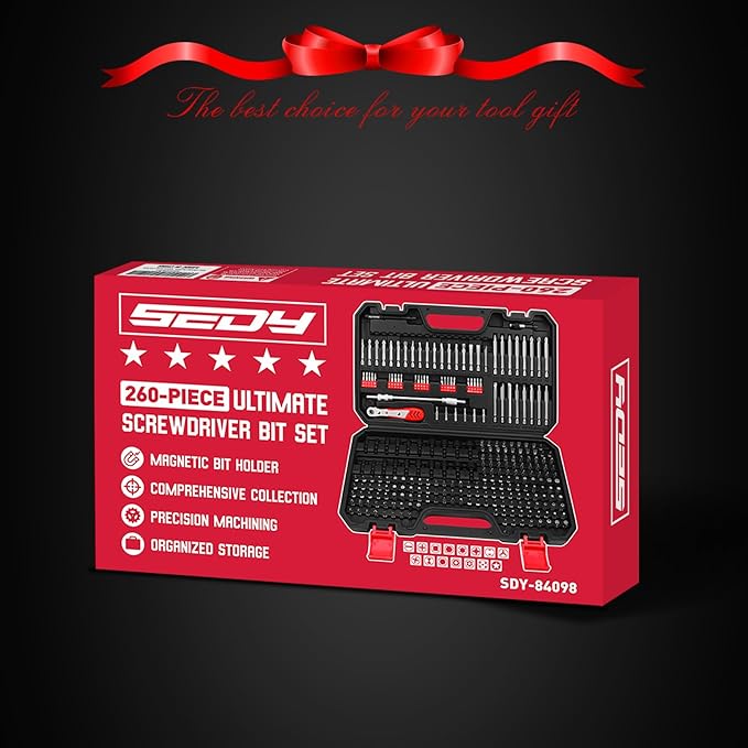 260-Piece Ultimate Precision Screwdriver Bit Set, Premium Security Bit Set Includes Magnetic Security Bits, Nut Driver, Ratchet Wrench and Bits Holder