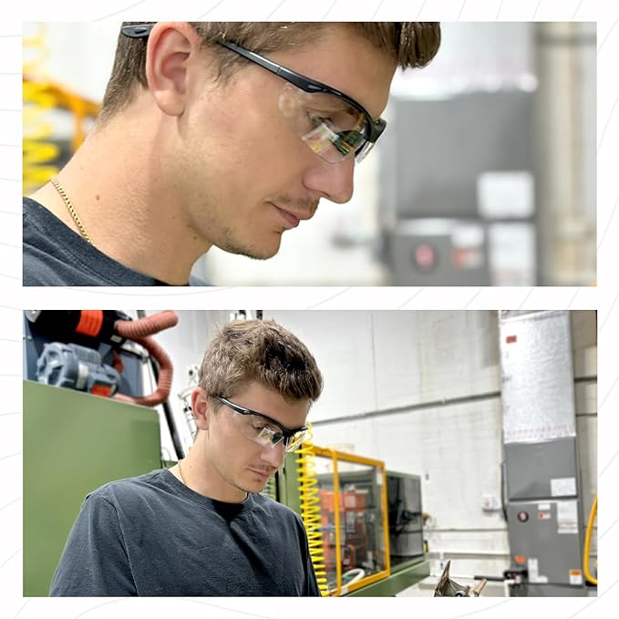 Calabria 91348 4 Pack Bulk Bifocal Safety Glasses +1.50 Clear/Grey/Copper/Yellow Men Women Eye Protection Protective Eyewear