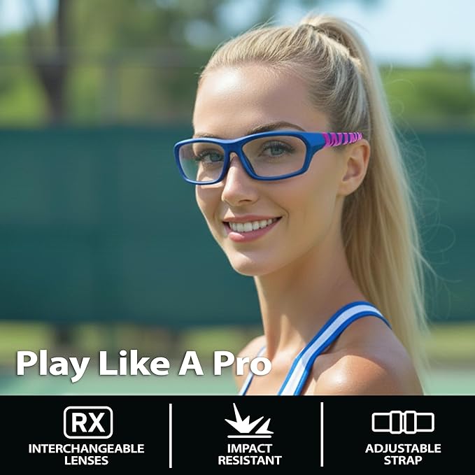 BLUE CUT Sports Protection Goggles, Anti-Fog Lenses Safety Glasses for Basketball, Pickleball and All Outdoor Sports