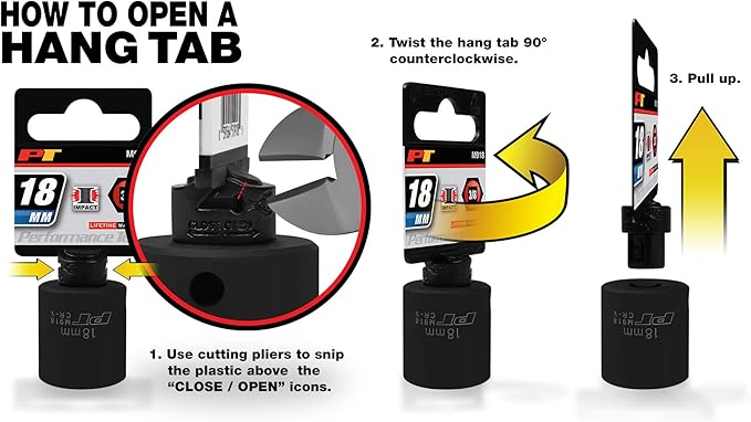 Performance Tool W30987 Black & Red Slotted Screwdriver, 3/16-Inch x 6-Inch (Pack of 2)