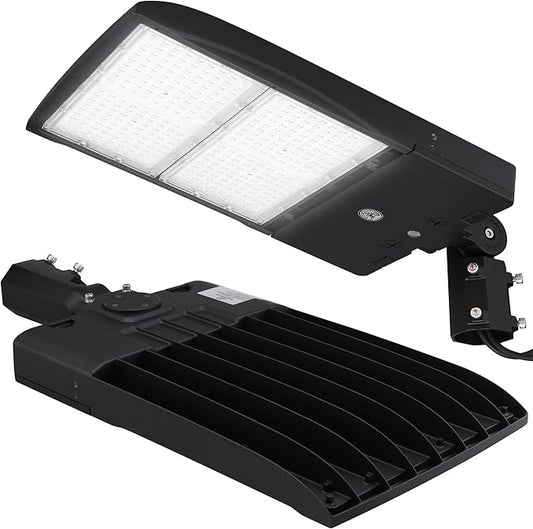RuggedGrade 300 Watt - NextGen IV Series LED Shoebox Lights - 45,000 Lumen - 5000K - Slip Fit Mount - Black