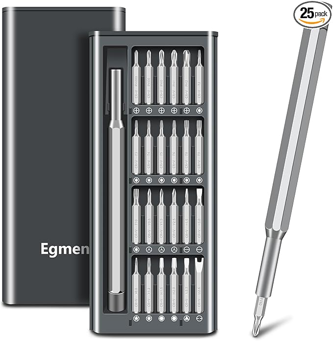Precision Screwdriver Set, 25 in 1 Mini Magnetic Small Screwdriver Set Case for PC, Eyeglasses, Computer, Electronic, Watch Repair Kit with Phillips and Star Tiny Screw Driver