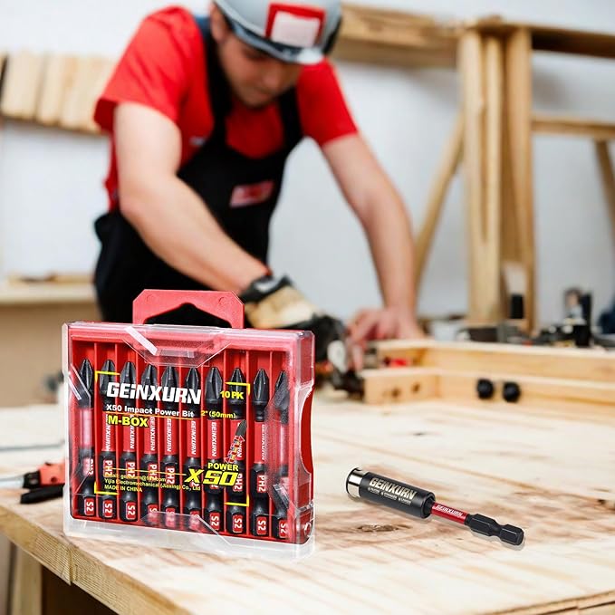 30 Pieces 2 In. T25 Impact Tough Magnetic Screwdriver Bit Set, #25 Torx Head Power Bits, S2 Alloy Steel Star Bits with 1 Pc Impact Bit Holder and Storage M-Box