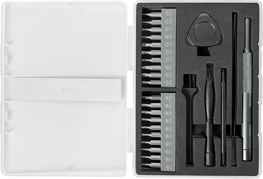 29 in 1 Electronics Precision Screwdriver Set, Professional Magnetic Repair Tool Kit with Stainless Steel Handle and 20 Bits