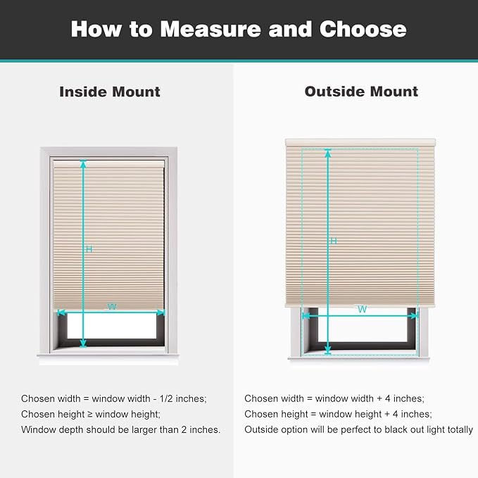 Changshade Cordless Cellular Shades, Blackout Honeycomb Shades for Windows, Pull Down Pleated Blinds, Easy to Install for Indoor Windows and French Doors,71" W x 72" H, Beige