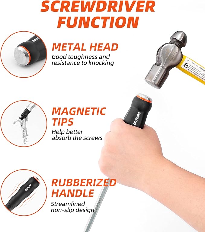 Screwdriver Sets Screwdriver Kit 4-Piece, Professional Cushion Grip Insulated Magnetic Tip Electrician Screwdriver Kits (4-Piece)…