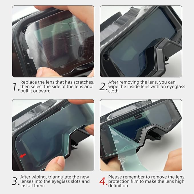 Welding Goggles Auto Darkening Plasma Cutting Glasses - Eye Protection Safety Goggles for Welding