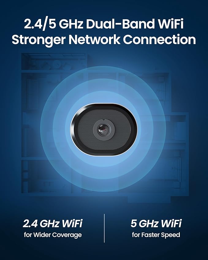 ZOSI C680 2K Window Security Camera with Full Color Night Vision, 3MP Indoor Plug-in WiFi Camera for Home Security, AI Human Vehicle Detection, 2.4/5GHz, Cloud/Memory Card Storage, Easy Install