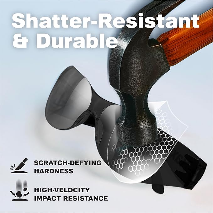 Raxwell Clear Safety Glasses, ANSI Z87.1, Wraparound, Anti-Scratch, Impact-Resistant, Eye Protection for Work & DIY