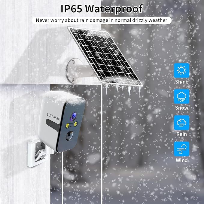 2.4/5G WiFi Cameras for Home Security with Solar Panel,Pan Rotating 180° Magnetic Security Camera Wireless,No Monthly Fee, Motion Detection,Work with Alexa,IP65 Weatherproof,Outdoor & Indoor