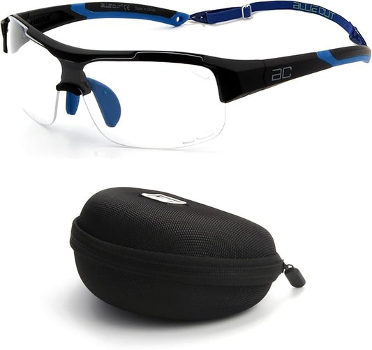 BLUE CUT Sports Safety Goggles Interchangeable Sun Lens Anti Fog UV Protection Indoor Outdoor Pickleball Cycling Basketball
