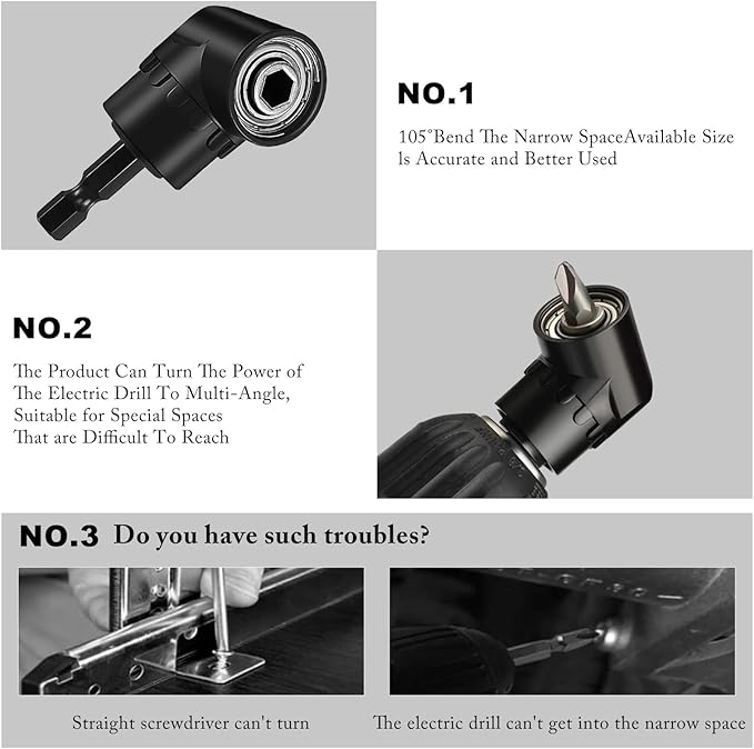 22Pcs Magnetic Screwdriver Bit Set-Phillips Impact Anti Slip Bits and Right Angle Drill Attachment & Short Screwdriver Bits, Used for Electric Hand Tool
