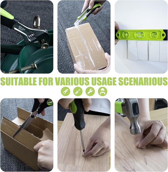 269-Piece Home Tool Set, General Household Repairing Tool Kit with Storage Bag, Basic Hand Tool Kit Set for Home Maintenance, DIY and Crafts (Green)