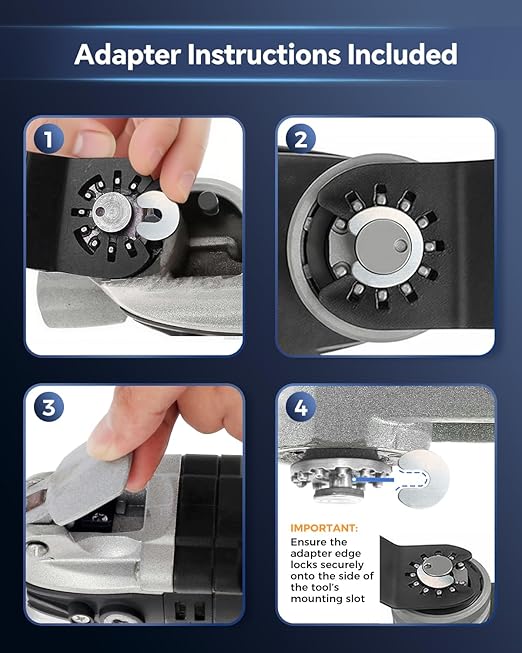 COMOWARE 55 Pcs Oscillating Saw Blades - 1-3/4” Professional Universal Oscillating Tool Blades, Multitool Blades, Quick Release Durable Oscillating Tool for Wood/Plastic/Soft Metal Cutting