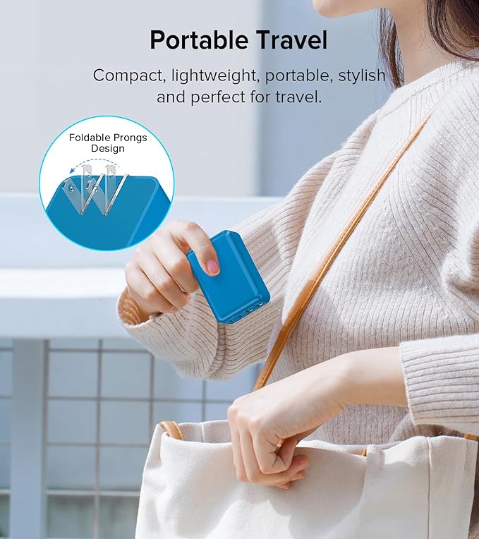 2Pack Flat USB C Charger Block, 40W 4-Port Fast Charger 20W Type C Charging Block 3.1A USB Wall Charger Dual Port PD+QC Charging Cube for iPhone 16 15 14 13 12 Pro Max XS, iPad,Samsung,(Light Blue )