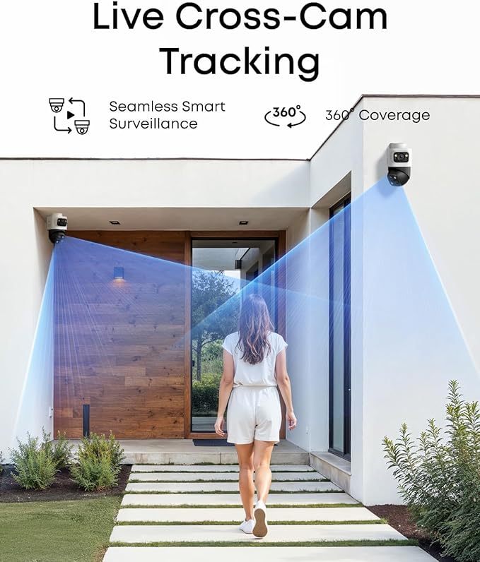 eufy 4K NVR Security Camera System S4 Max, PoE Wired, 16 MP Triple Lens Bullet-PTZ Cam, 360° PTZ, 8× Auto Zoom, Smart Video Search, Cross-Cam Tracking, 24/7 Recording, 2TB HDD