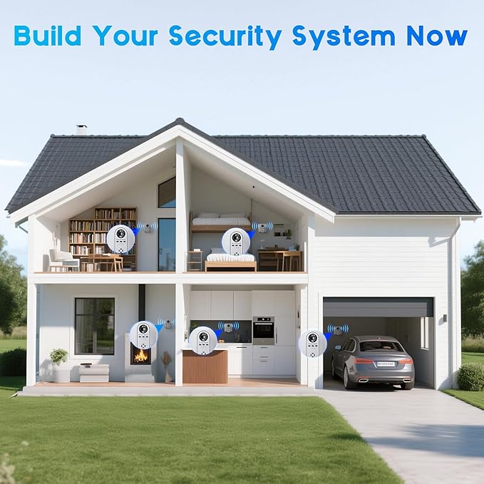 5 in 1 Carbon Monoxide Detectors Plug in with Temperature Humidity Sensor Built in Battery Backup,Natural Gas Leak Detector with Clear LED Display Sound & Light Warning for Home/Hotel,1-Pcs, White.