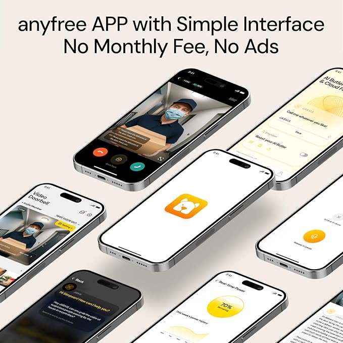 2025 Newly Video Doorbell Camera Wireless with Solar Powered and Battery, AI Motion Detection, 3280ft Wireless Long Range Signal, HDR Ultra-Clear 2.4g & 5g Video Doorbells Camera with Chime