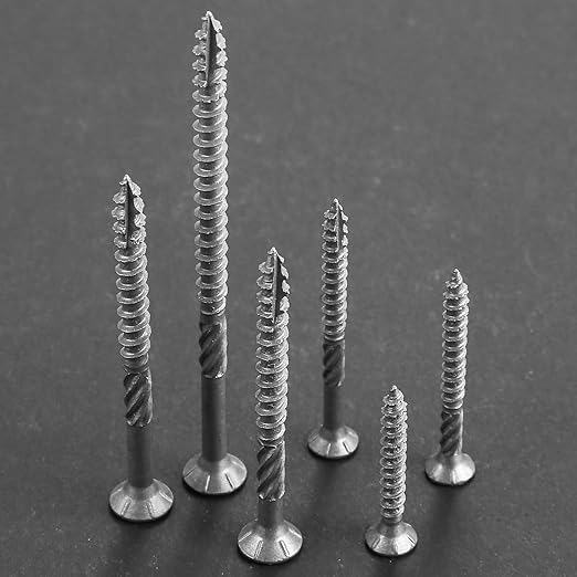 #8 * 1-5/8" 304 Stainless Steel Deck Screws, (440pcs) 2 lbs.Exterior Wood Screws, Rust Resistant epoxy Coated, Bronze, T20 Star Bit