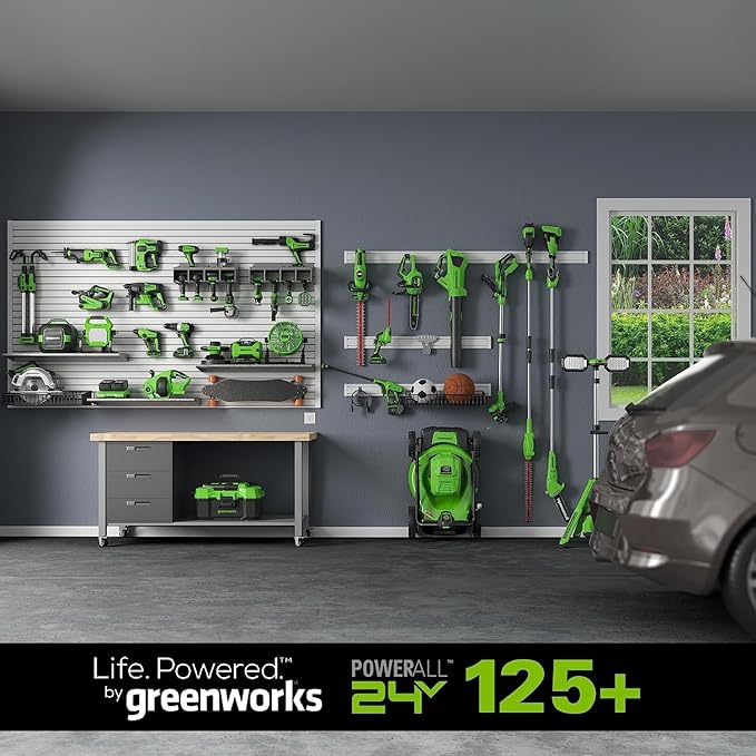 Greenworks 24V 8pcs Combo Kit,(2) Batteries & (2) Chargers. 800in/lb Drill, Impact Driver,Wrench, Multi-tool, Reciprocating Saw, Circular saw, Angle Grinder and Flashlight