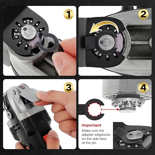 6PCS Titanium Oscillating Tool Blades, Professional Universal Titanium Oscillating Saw Blades Multitool Blades Kits for Metal Wood Plastics, Dewalt Milwaukee Ryobi Fein