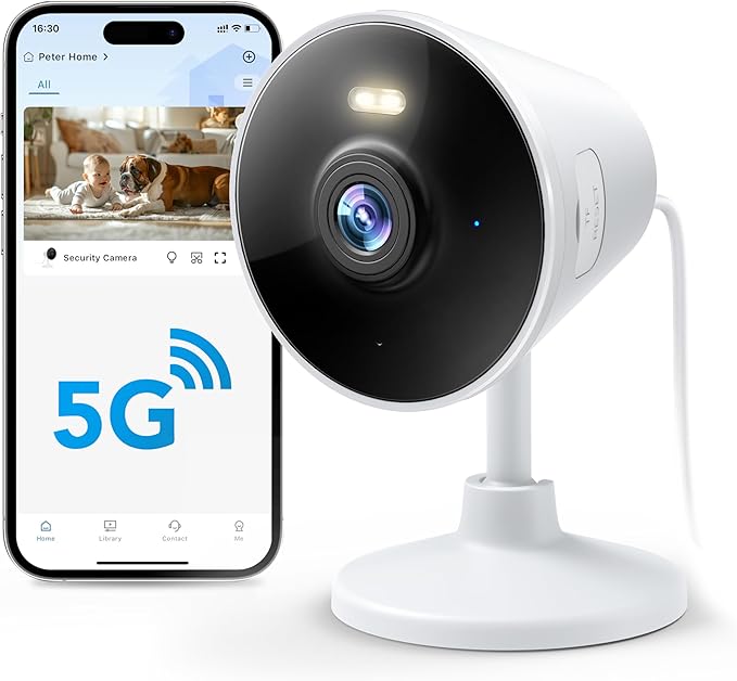 5G & 2.4G Indoor/Outdoor Security Camera for Home, Baby/Elder/Dog/Pet Camera with Phone App, WiFi Camera w/Spotlight Color Night Vision 2-Way Audio