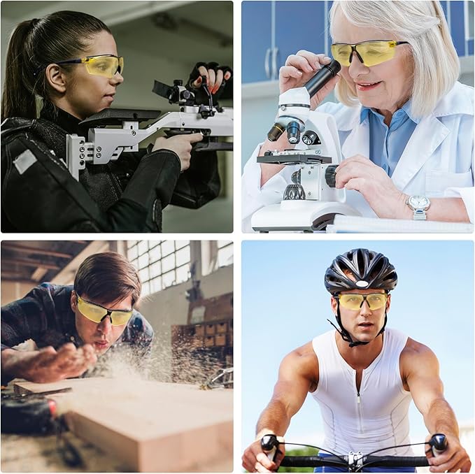 TICONN Anti-Fog Safety Glasses for Men and Women, ANSI Z87.1 Scratch Proof Eye Goggles with Adjustable Arms and UV Protection