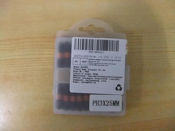 Pro PH3 Bit Assortment - Screwdriver Bits Set 20Pcs, 25mm Length, Phillips Screwdriver Bit, 1/4 Inch Hex Shank, with Storage Box