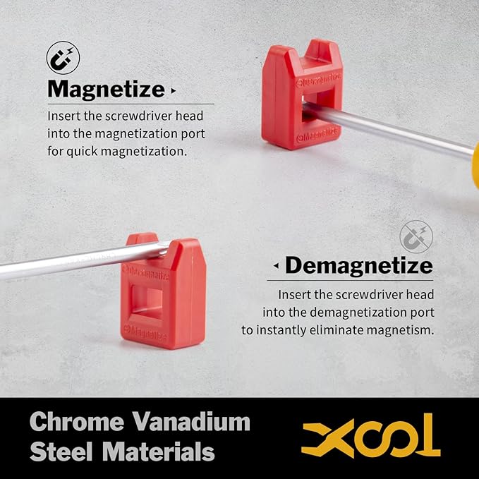 XOOL Magnetic Torx Screwdriver Set, 12-in-1 with T5 T6 T7 T8 T9 T10 T15 T20 T25 T27 T30 T40, Star Srewdriver Set for Repair, DIY, and Maintenance, Ergonomic Handle, CRV Steel, Corrosion Resistant
