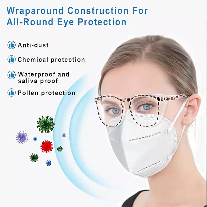 Safety Glasses Goggles For Women Nurses Protective Eyewear,Anti Fog Safety Goggles