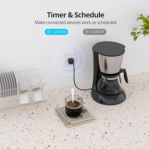 SONOFF S40 Smart Plug with Energy Monitoring, 15A Smart Outlet ETL Certified, Compatible with Alexa & Google Home, IFTTT Supporting, No Hub Required, 2.4Ghz WiFi Only