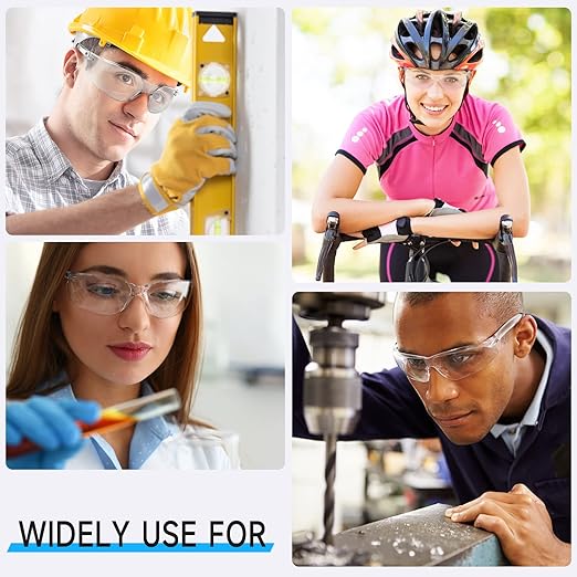 10 Pack Safety Glasses ANSI Z87.1 Scratch Resistant Eyewear for Women Man Lab Goggles Eye Protection