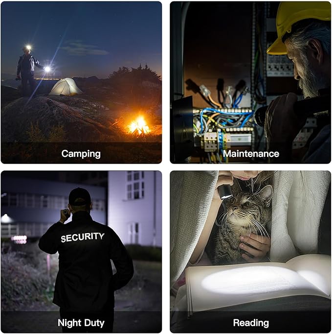 ThruNite TT20 Tactical Dual Switch LED Flashlight, High 2010 Lumens, Long 305 Meters Beam Distance, USB-C Rechargeable Flashlight Compact for Hunting, Hiking - Black CW