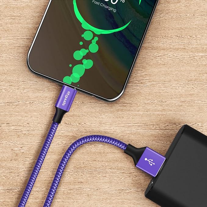 etguuds USB to USB C Cable 3.3ft, 2-Pack USB A to Type C Charger Cord Fast Charging for Samsung Galaxy A15 A25 A35 A55 A54, S24 S23 S22 S21 S20 S10 S10E, Note 20 10, Moto G, for iPhone 16 15, Purple