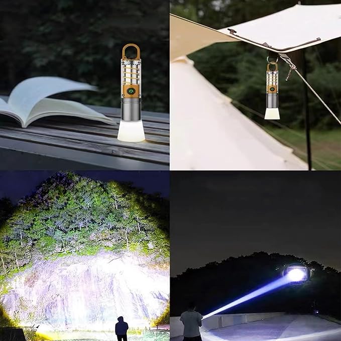 High Power Flashlights, 100000 High Lumen Rechargeable LED Flashlights, 6 Modes, Waterproof and Powerful Flashlights, Suitable for Family Camping and Hiking