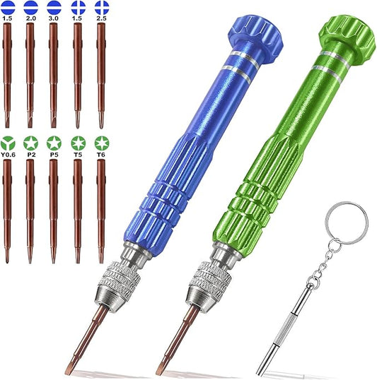 13 in 1 Glasses Screwdriver, Eyeglass Repair Kit with 10 Magnetic Screwdriver Tips, Multifunctional Eye Glass Repairing Kit for Eyeglass Sunglass Watch Phone Laptop Jewelry Electronic