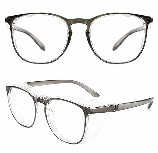 Alsenor Safety Glasses Anti Fog Goggles Protective Eyewear Blue Light Blocking Anti Dust UV Protection Glasses For Men Women (New-Grey)