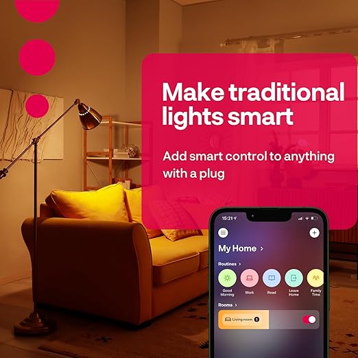 Innr Zigbee Smart Plug, Works with Philips Hue*, Alexa and SmartThings, Zigbee Repeater, Energy Monitoring, 1-Pack