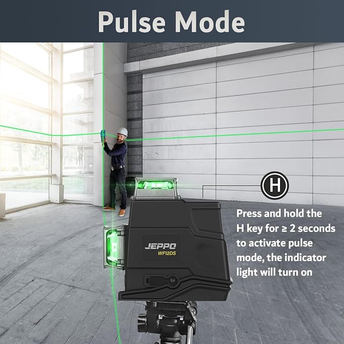 JEPPO Laser Level 360 Self Leveling,3x360° Cross Line Green Laser Level,3D Lazer Level for construction and picture hanging,APP Remote Control,with 5000mAh Rechargeable Battery,Magnetic Rotating Stand